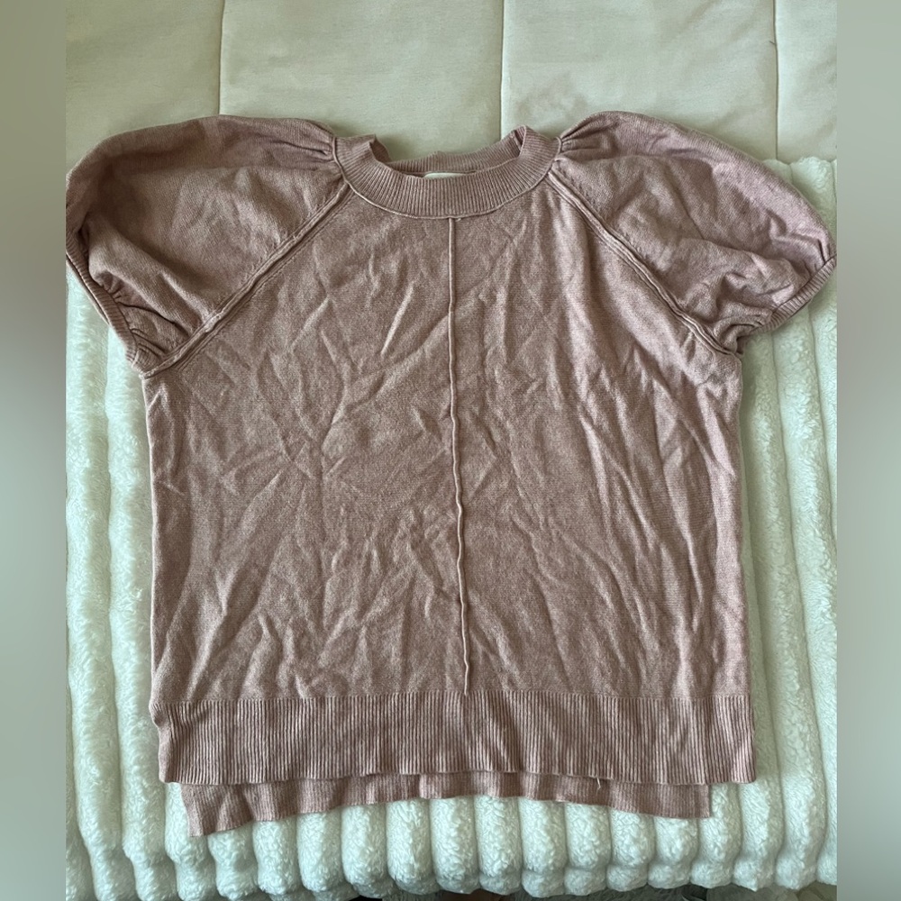 Universal Thread Puff Sleeve Top in Mauve